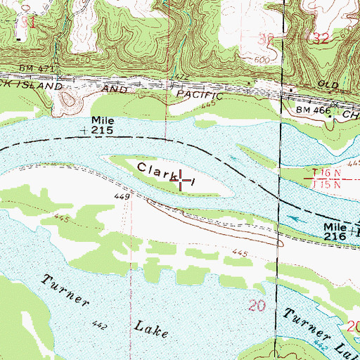 Topographic Map of Clark Island, IL