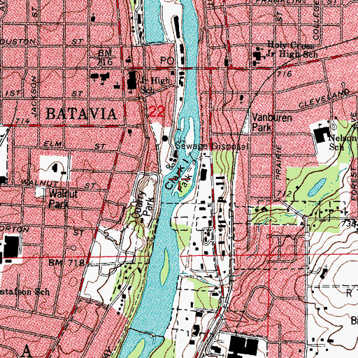 Topographic Map of Clark Island, IL