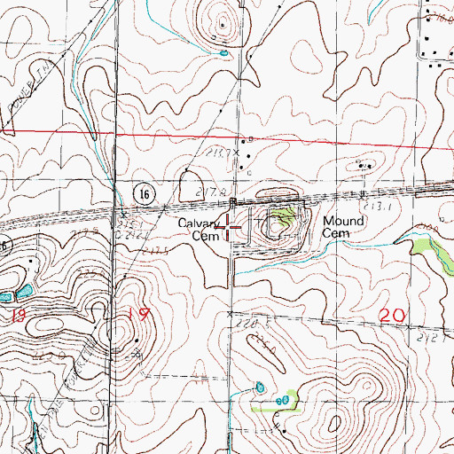 Topographic Map of Clark School (historical), IL