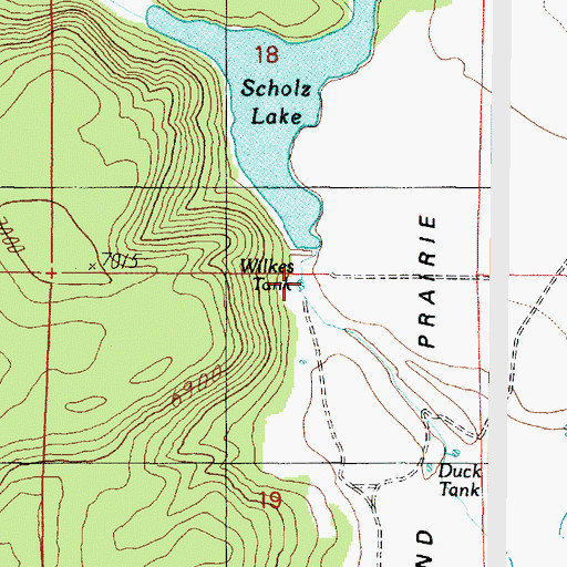 Topographic Map of Wilkes Tank, AZ