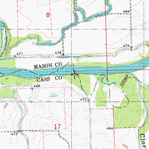 Topographic Map of Clary Creek, IL