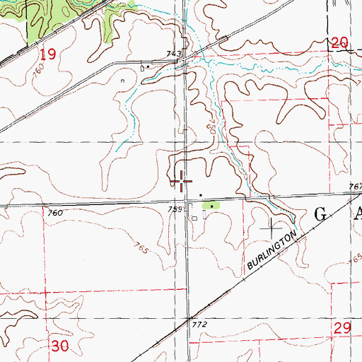 Topographic Map of Clay School (historical), IL