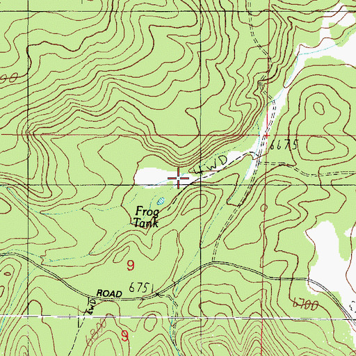Topographic Map of Frog Tank, AZ