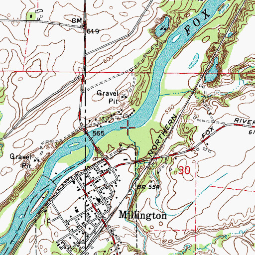 Topographic Map of Clear Creek, IL