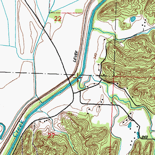 Topographic Map of Clear Creek, IL