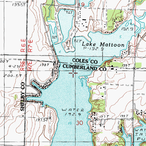 Topographic Map of Clear Creek, IL