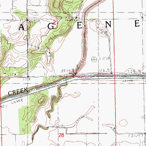 Topographic Map of Clear Creek, IL