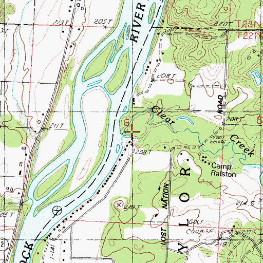 Topographic Map of Clear Creek, IL
