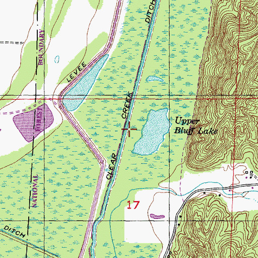 Topographic Map of Clear Creek Ditch, IL