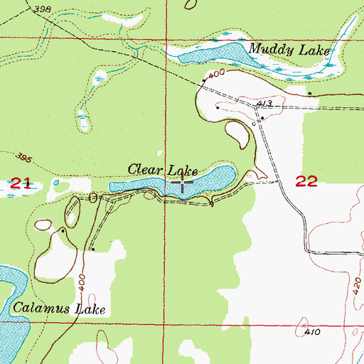 Topographic Map of Clear Lake, IL