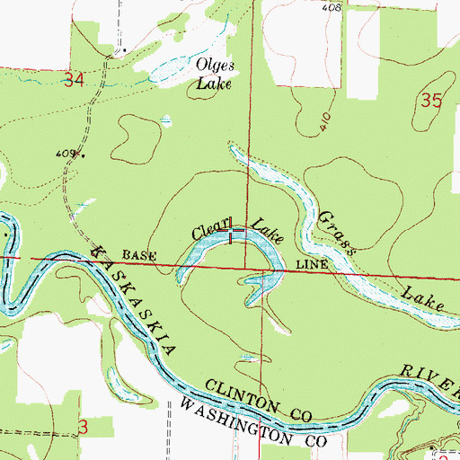 Topographic Map of Clear Lake, IL