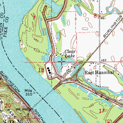 Topographic Map of Clear Lake, IL