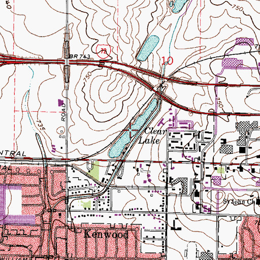 Topographic Map of Clear Lake, IL
