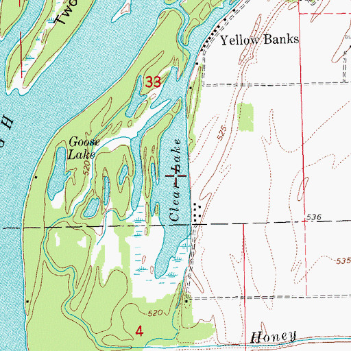 Topographic Map of Clear Lake, IL