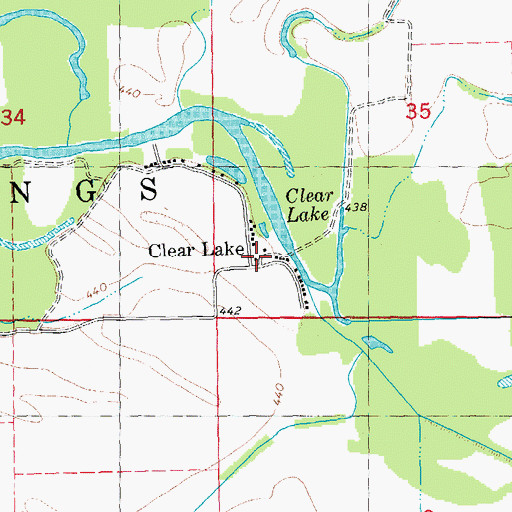 Topographic Map of Clear Lake, IL