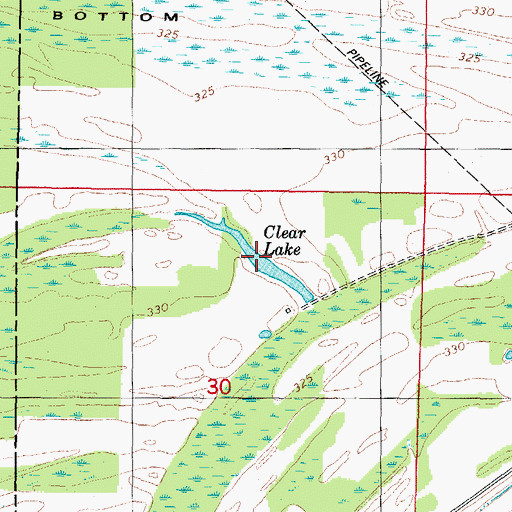 Topographic Map of Clear Lake, IL