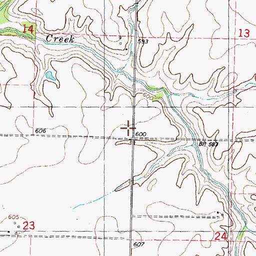 Topographic Map of Cleveland School (historical), IL