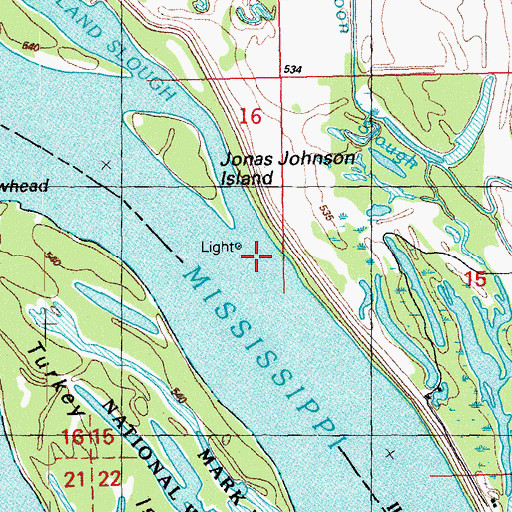 Topographic Map of Cleveland Slough, IL