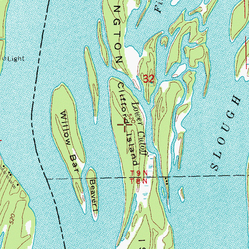 Topographic Map of Clifford Island, IL