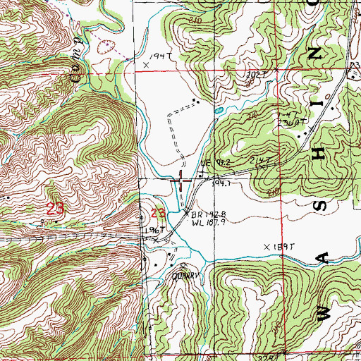Topographic Map of Clifton School (historical), IL