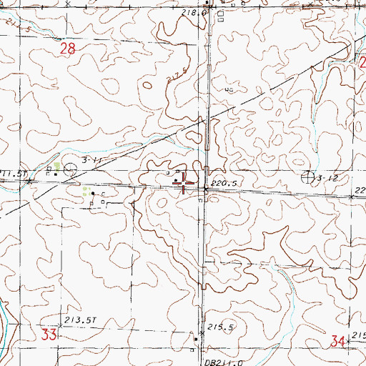 Topographic Map of Climax School (historical), IL