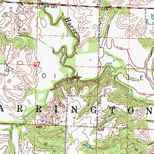 Topographic Map of Coal Bank Creek, IL