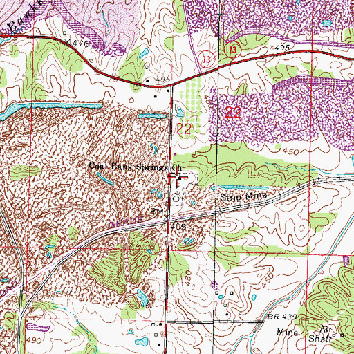 Topographic Map of Coal Bank Springs Church, IL