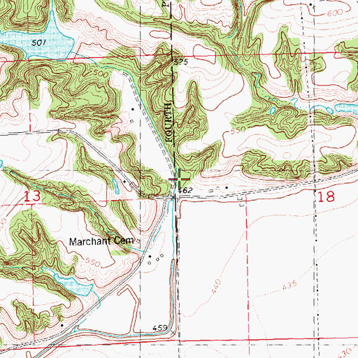 Topographic Map of Coal Creek, IL