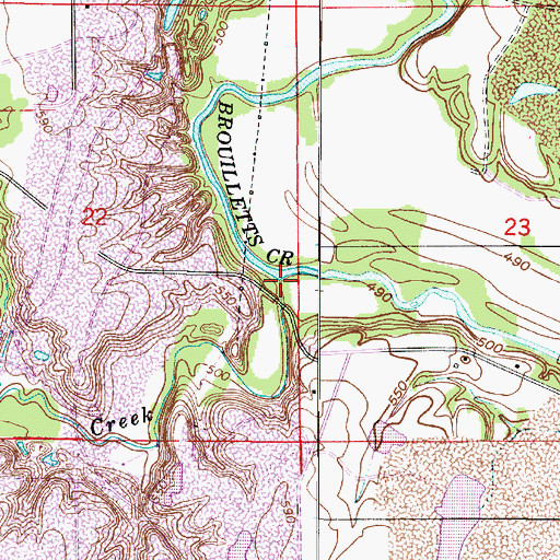 Topographic Map of Coal Creek, IL