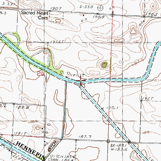 Topographic Map of Coal Creek, IL