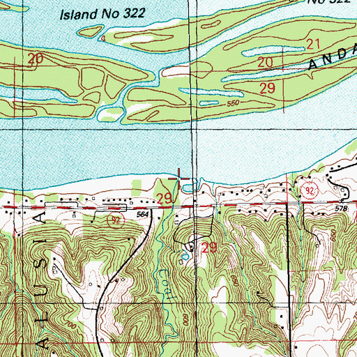 Topographic Map of Coal Creek, IL