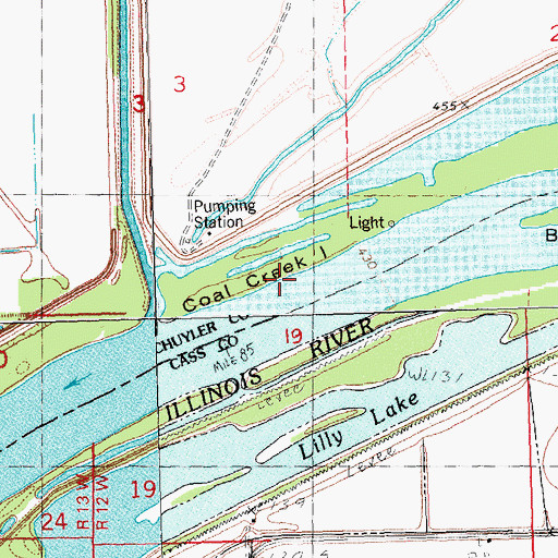 Topographic Map of Coal Creek Island, IL