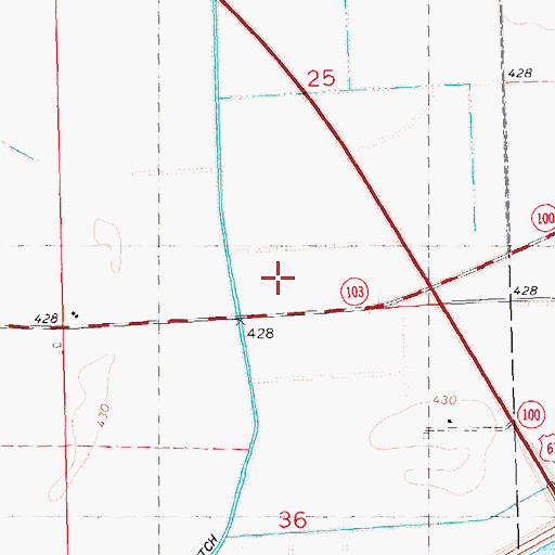 Topographic Map of Coal Creek School (historical), IL