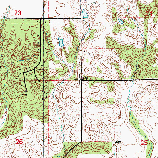 Topographic Map of Coal Dale School (historical), IL