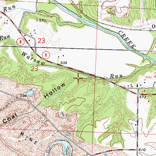 Topographic Map of Coal Hollow, IL