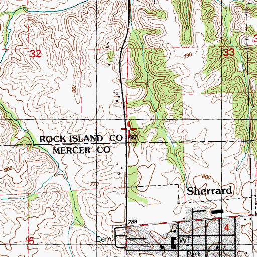 Topographic Map of Coal Valley Mine, IL