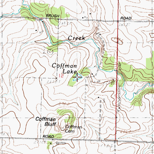 Topographic Map of Coffman Lake, IL