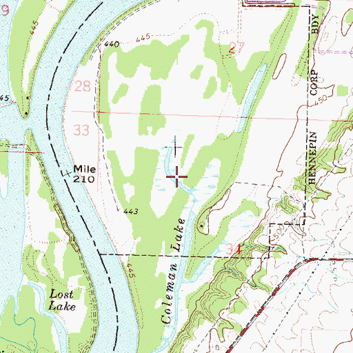 Topographic Map of Coleman Lake, IL