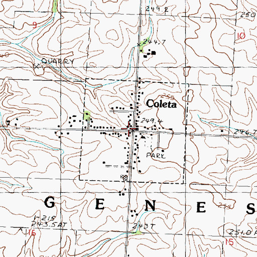 Topographic Map of Coleta, IL