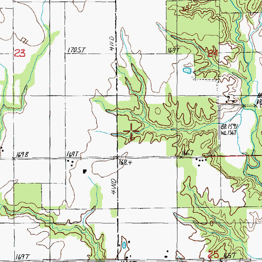 Topographic Map of Collins School (historical), IL