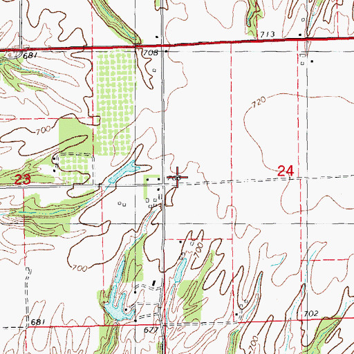 Topographic Map of Coloma School (historical), IL