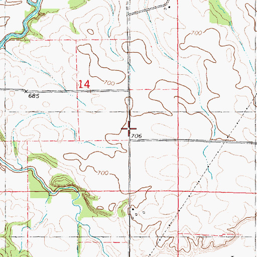 Topographic Map of Columbia School (historical), IL