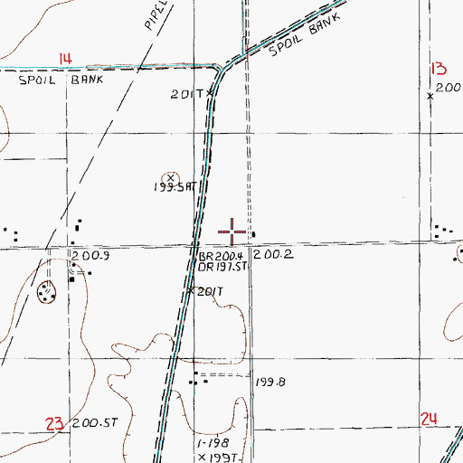 Topographic Map of Columbia School (historical), IL