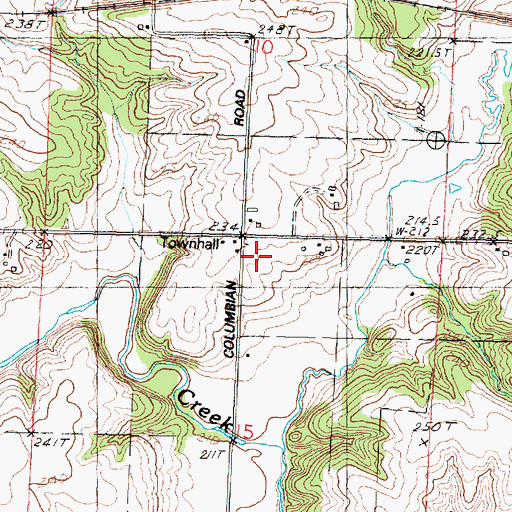 Topographic Map of Columbian School (historical), IL