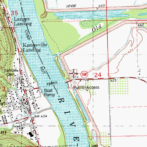 Topographic Map of Columbiana School (historical), IL