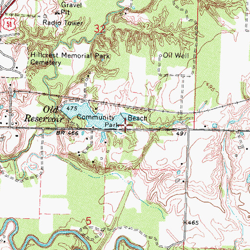 Topographic Map of Community Beach Park, IL