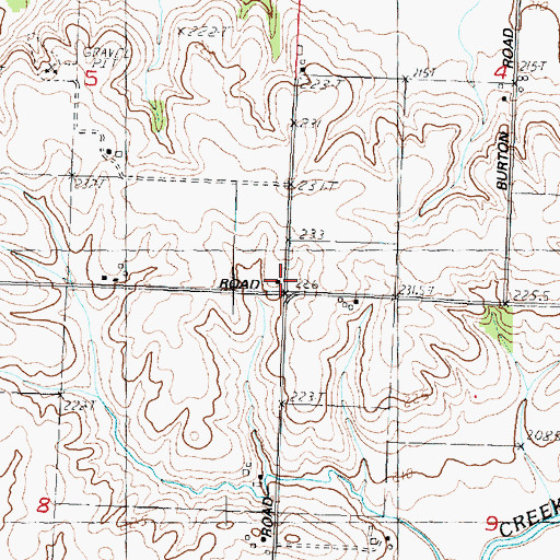 Topographic Map of Compton School (historical), IL