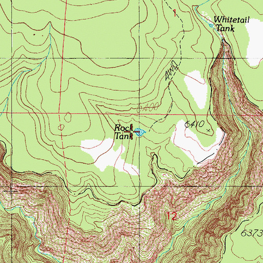 Topographic Map of Rock Tank, AZ