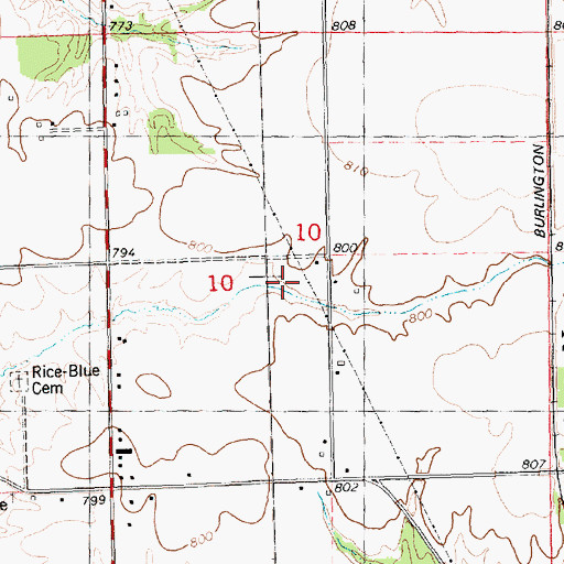 Topographic Map of Condra School (historical), IL