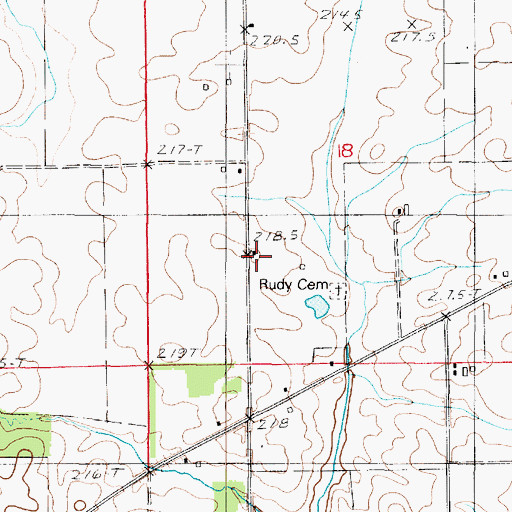Topographic Map of Conlogue School (historical), IL